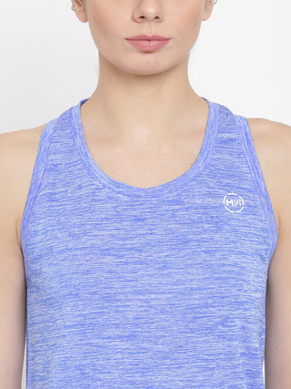 MKH Women Blue Soft Comfort Sports T-Shirt for Fitness Training