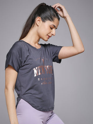 MKH Dark Grey Women MotionDry Breathable Sports Tee