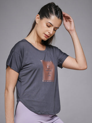 MKH Women Dark Grey PowerDynamic Outdoor Sports Top