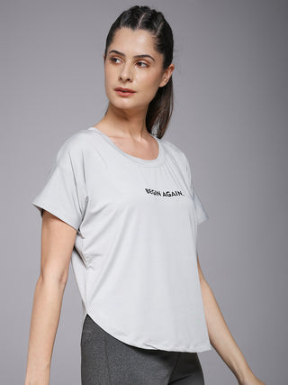 MKH Sand Grey Women AirPulse Breathable Workout Tee
