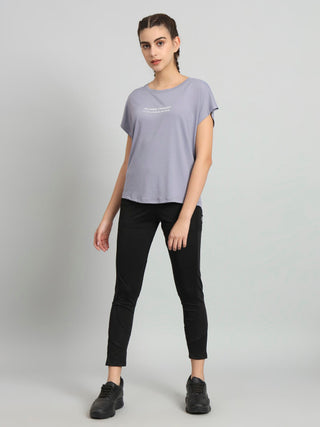 MKH Women Lavender Dri-Fit Sports T-Shirt