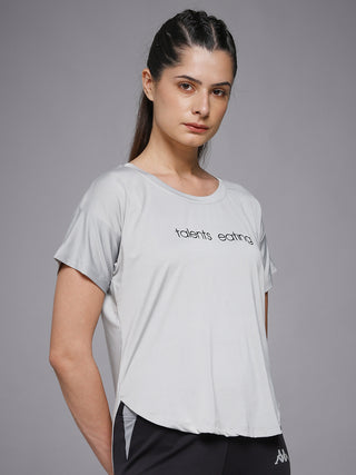 MKH Women Grey Streetwear Graphic Printed Casual T-Shirt