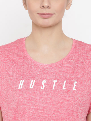 MKH Women Pink Soft Comfort Workout T-Shirt for Fitness Training