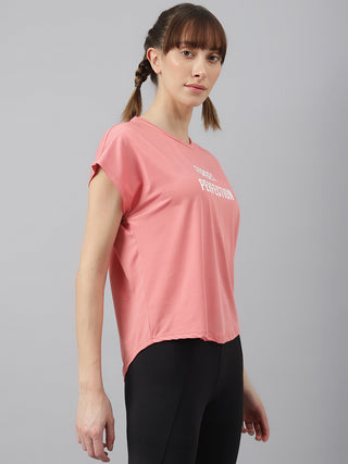 MKH Women Pink VelocityMove Fitness Workout T Shirt