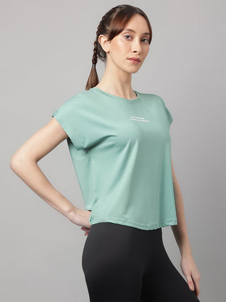 MKH Women Sea Green PowerStride Daily Activity T-Shirt