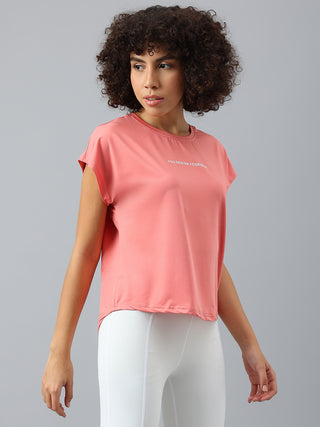 MKH Women Pink DryFlex Sports Training T Shirt
