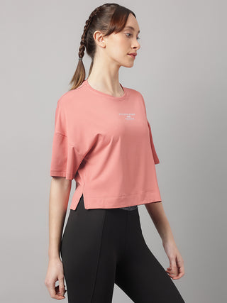 MKH Women Pink Lightweight Activity T Shirt for Yoga and Gym