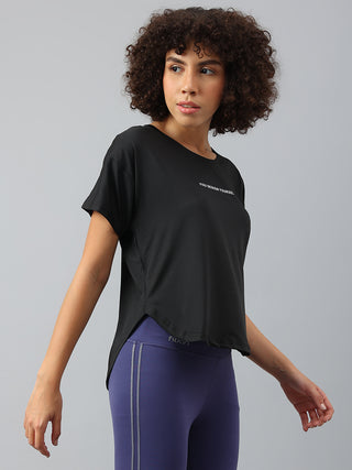 MKH Women Black You Design Yourself  Dri-Fit Relaxed Fit T-Shirt