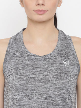 MKH Women Black Flexible Gym Wear T-Shirt for Outdoor Workouts