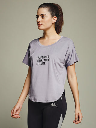 MKH Women Lavender Signature Everyday Comfort Printed T-Shirt