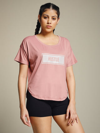 MKH Women Pink Classic Modern Typography Graphic T-Shirt