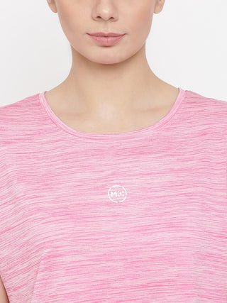 MKH Women Pink Breathable Gym Activity T-Shirt for Daily Wear