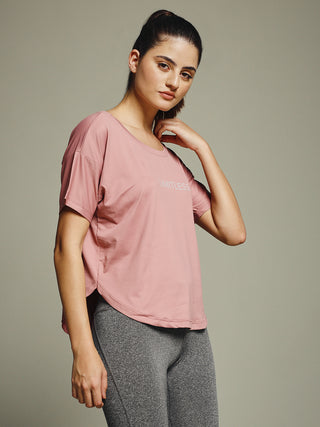 MKH Onion Pink Women CoreFit Breathable Gym T-Shirt