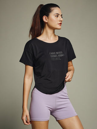 MKH Black Women MotionCool Lightweight Gym Top