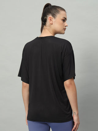 MKH Women Black Lightweight Training T-Shirt for Gym and Outdoor Wear