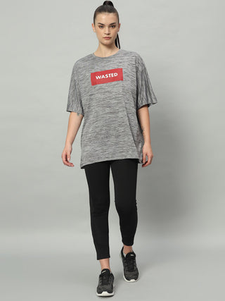 MKH Women Black Stretchable Gym Training T-Shirt for Activity