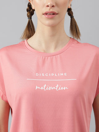 MKH Women Pink AeroCore Gym Activity Top
