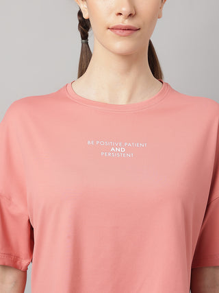 MKH Women Pink Lightweight Activity T Shirt for Yoga and Gym