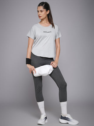 MKH Sand Grey Women AirPulse Breathable Workout Tee