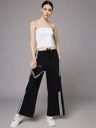 MKH Women Black Activewear Track Pants