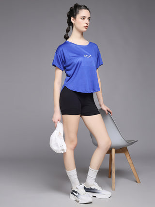 MKH Women Blue Soft Comfort Gym Wear T-Shirt for Daily Activity