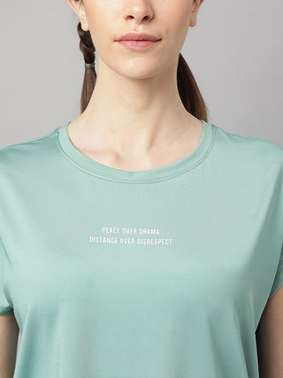 MKH Women Sea Green PowerStride Daily Activity T-Shirt