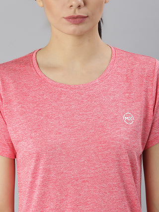 MKH Women Pink Lightweight Sports Top for Fitness Training