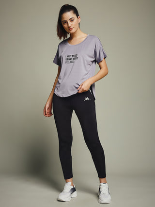 MKH Women Lavender Signature Everyday Comfort Printed T-Shirt