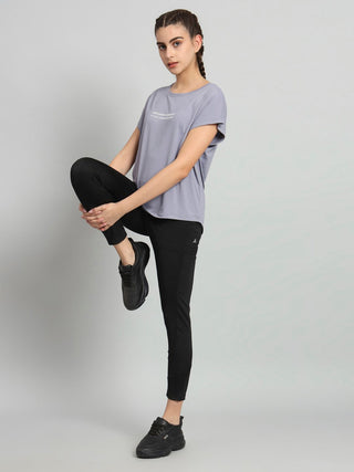 MKH Women Lavender Dri-Fit Sports T-Shirt
