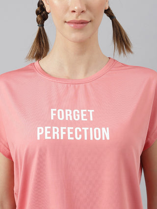 MKH Women Pink VelocityMove Fitness Workout T Shirt