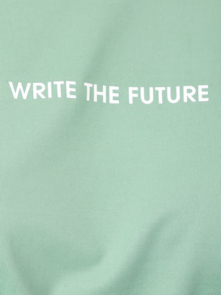 WRITE THE FUTURE WOMEN GREEN DRI-FIT RELAXED FIT T-SHIRT