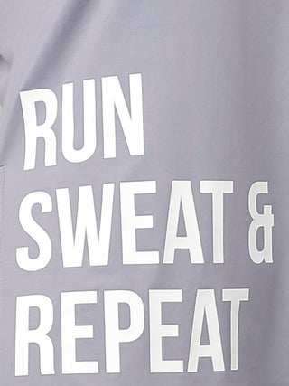 RUN SWEAT & REPEAT WOMEN GREY DRI-FIT RELAXED FIT T-SHIRT