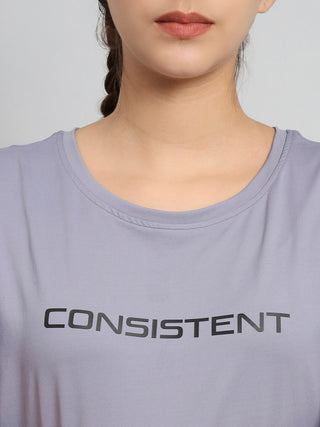 MKH Women Lavender Quick Dry Fitness T-Shirt