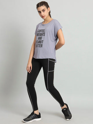MKH Women Lavender Workout Ready T-Shirt