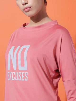 MKH Women Pink Athletic Fit Full Sleeve T-Shirt