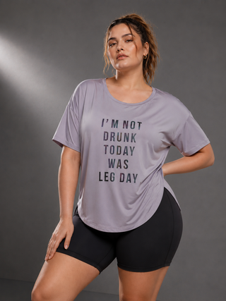 MKH Lavender Women BreezeFit Plus Size Training T-Shirt