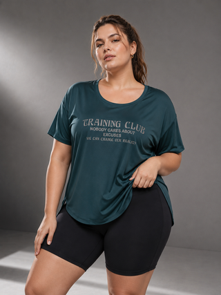 MKH Teal Women ZenAir Yoga Plus Size Performance Tee