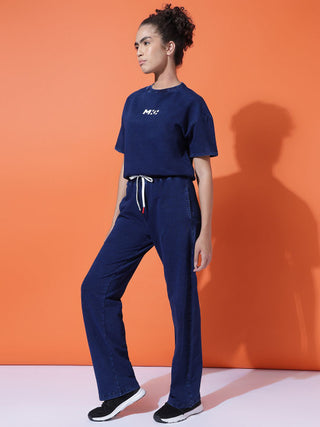 MKH Women Indigo Athleisure Co-ord Set