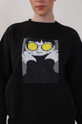 Emily Black Sweatshirt