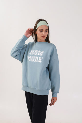 Mom Mode Blue Sweatshirt