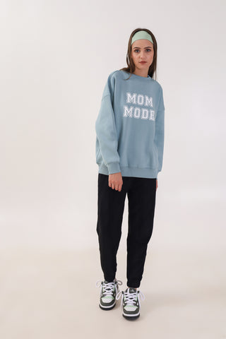 Mom Mode Blue Sweatshirt