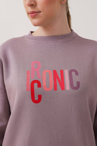 Ironic Iconic Mauve Sweatshirt