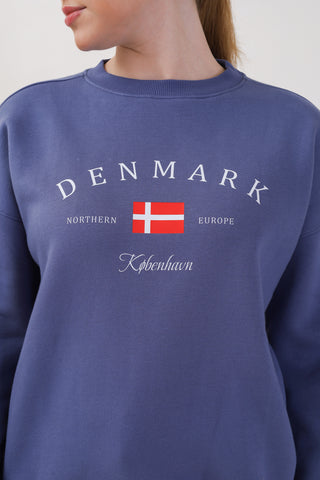 Denmark Blue Sweatshirt