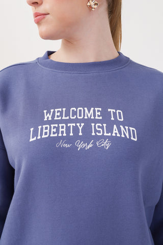 Liberty Island Blue Sweatshirt