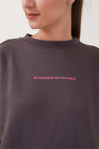 BE VALUABLE Brown Sweatshirt