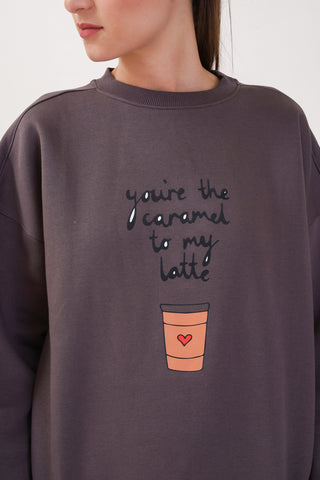 CARAMEL LATTE Brown Sweatshirt