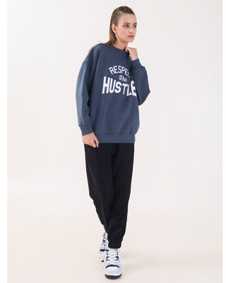 Respect the Hustle Blue Sweatshirt