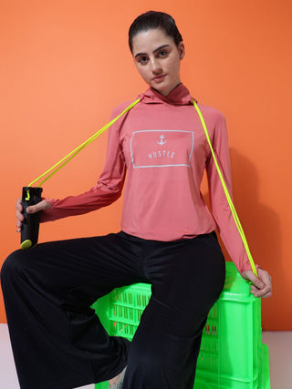 MKH Women Pink Soft Touch Activewear T-Shirt