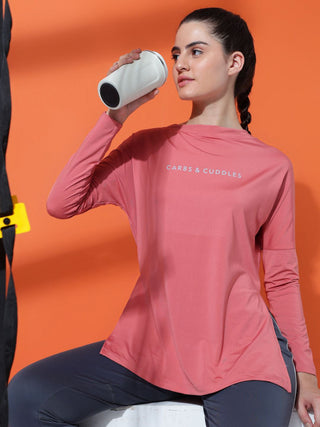 MKH Women Pink Performance Full Sleeve T-Shirt