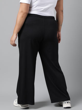 Ambition Women Plus Size Wide Leg Relaxed Fit Training Track Pants